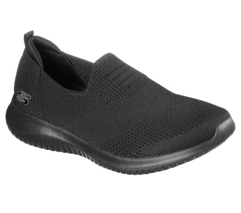 Skechers Dam Svarta Slip On - Ultra Flex - Harmonious - Sverige (UDZLF-8762)